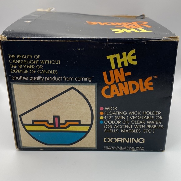 Vintage 1970s The Un-Candle Floating Candle PYREX Corning NWB - Picture 7 of 7